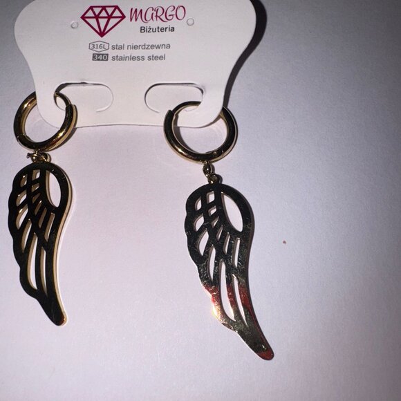 Margo women earrings -stainless steel -WINGS - Picture 2 of 3